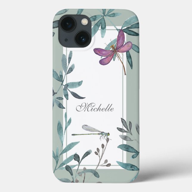 Personalized Beautiful Dragonfly Garden Case-Mate iPhone Case (Back)
