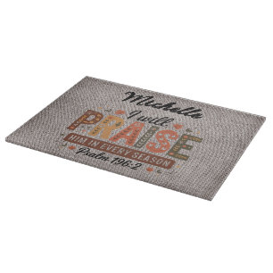 Personalized Beautiful Fall/Thanksgiving Christian Cutting Board
