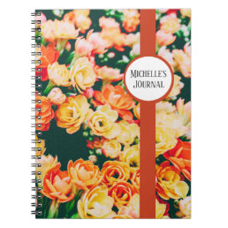 Personalized Beautiful Floral Journal / Notebook