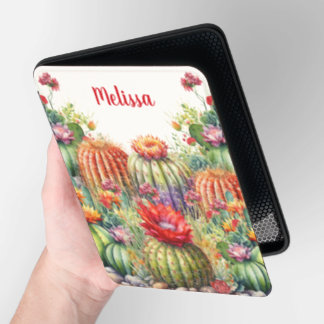 Personalized Beautiful Flowering Cacti Kindle Cover