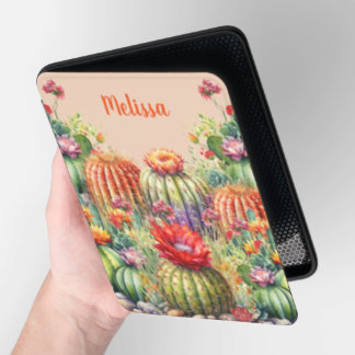 Personalized Beautiful Flowering Cacti Kindle Cover