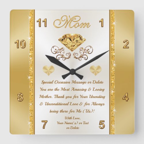Personalized Beautiful Gifts for Moms Mom Clock