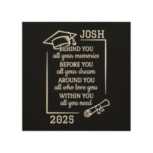 Personalized Beautiful Graduation Poem Wood Wall Art