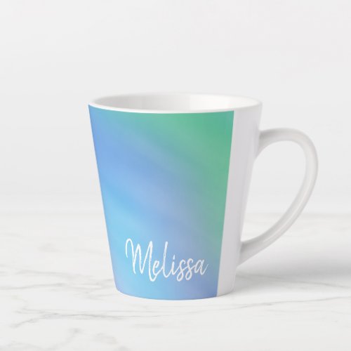 Personalized Beautiful Rainbow Sky Latte Mug