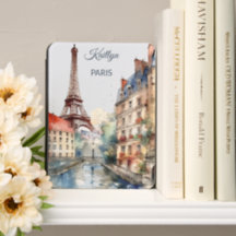 Personalized Beautiful Watercolor of Paris Travel