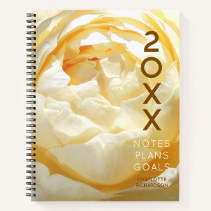 Personalized Beautiful Yellow Rose Photo Notebook