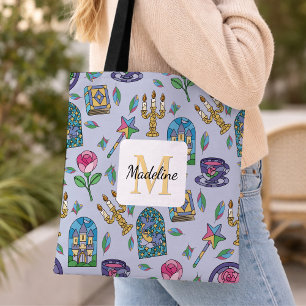 Personalized Beauty and the Beast Book Girl Tote Bag