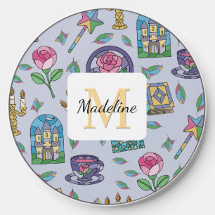 Personalized Beauty and the Beast Book Girl Wireless Charger