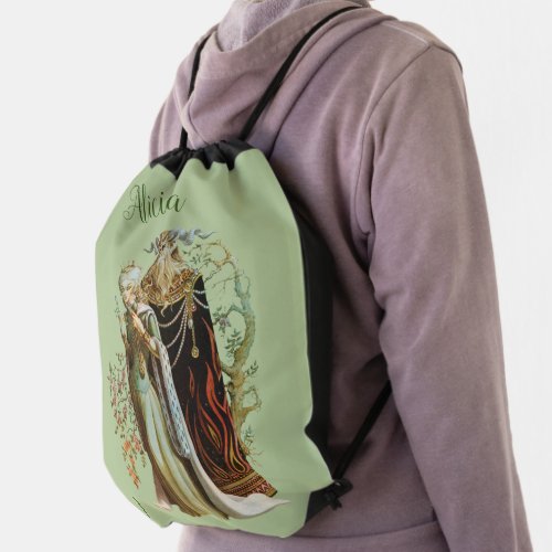 Personalized Beauty and the Beast Drawstring Bag