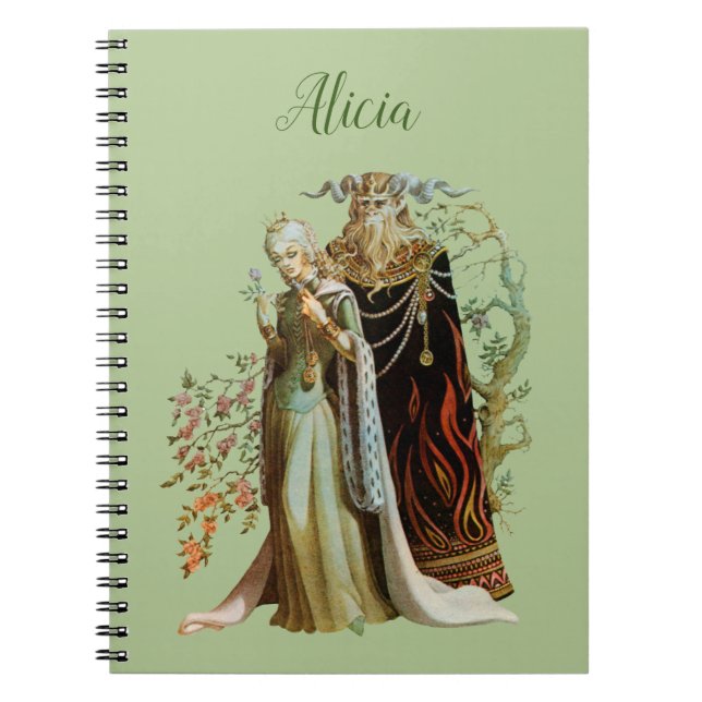 Personalized Beauty and the Beast  Notebook (Front)