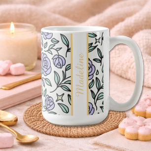 Personalized Beauty Beast Garden Rose Purple Coffee Mug