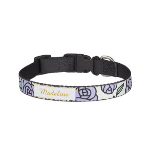 Personalized Beauty Beast Garden Rose Purple Pet Collar