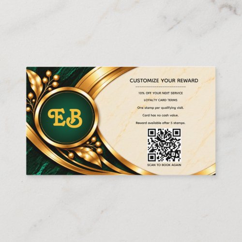 Personalized Beauty Salon Loyalty Rewards Card wit