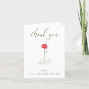 Personalized Beauty & the Beast Inspired Thank You Card