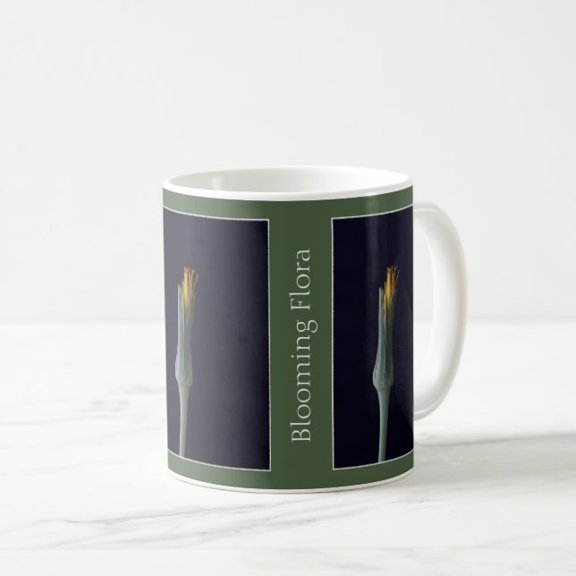 Personalized Beauty Within Elegant Floral Photo Coffee Mug (Front Right)