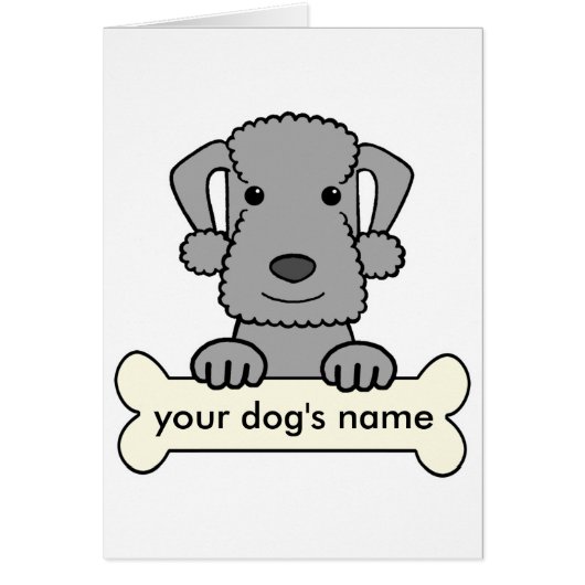 Personalized Bedlington Terrier Cards (Front)