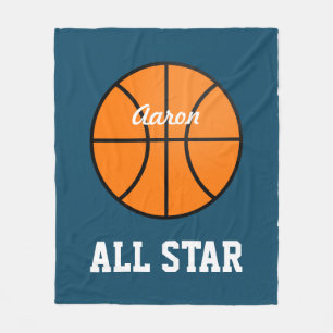 Personalized Bedroom Basketball Blanket Gift