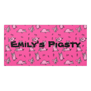 Personalized Bedroom Door Sign Pigsty