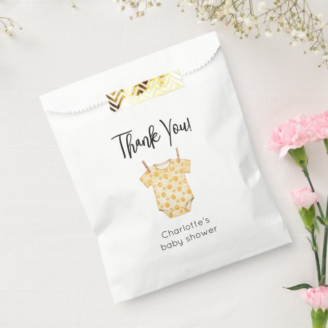 Personalized Bee Baby Shower Favor Bag (Sealed)