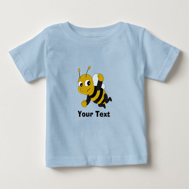 Personalized Bee cartoon Baby T-Shirt (Front)