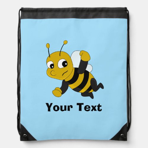 Personalized Bee cartoon Drawstring Bag