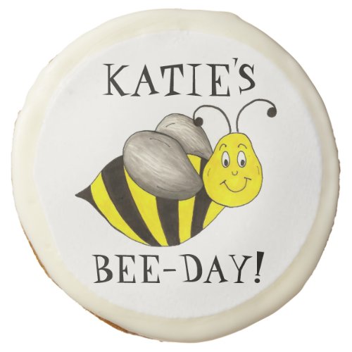 Personalized Bee Day Bumblebee Birthday Cookies