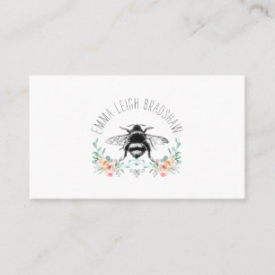 Personalized Bee Floral Calling Card