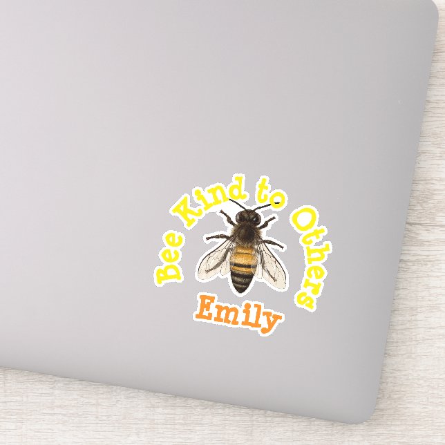 Personalized Bee Kind to Others Sticker (Detail)