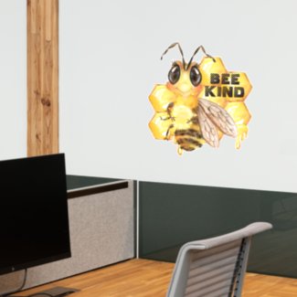 Personalized Bee Kind Wall Decal