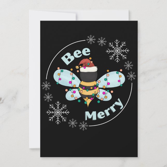 Personalized Bee Merry Card (Front)