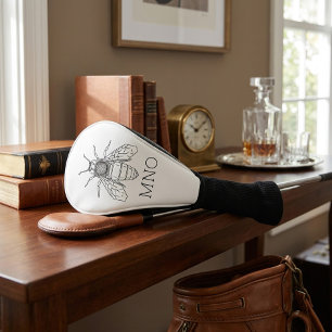 Personalized Bee Monogram Golf Head Cover