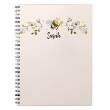 Personalized Bee Name Custom Journal