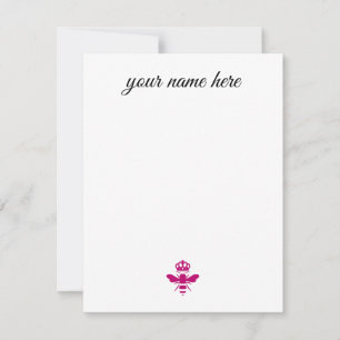 Personalized Bee Notecards