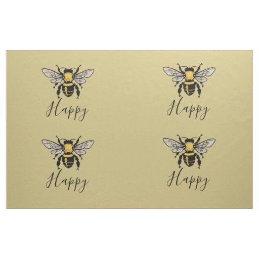 Personalized Bee Print Fabric
