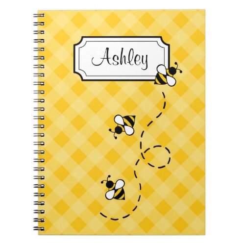 Personalized Bee School Office Notebook Gift