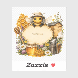 Personalized Beekeeper Honey Bee Sticker