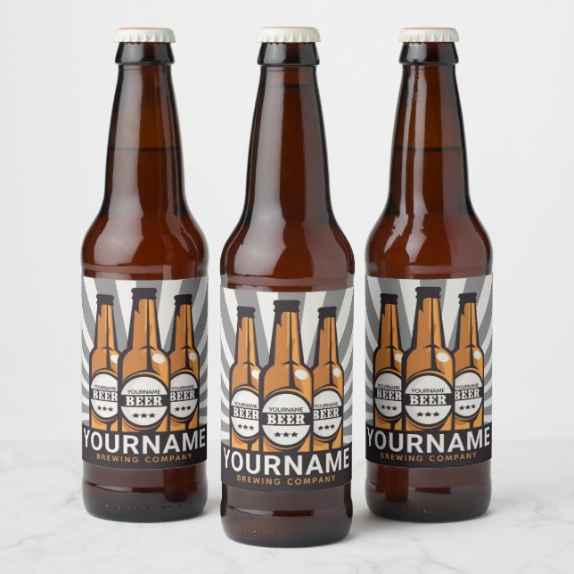 Personalized Beer Bottle Craft Brewing Company  Beer Bottle Label (Bottles)