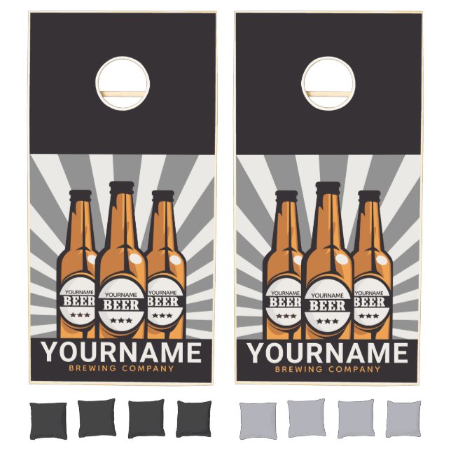 Personalized Beer Bottle Craft Brewing Company  Cornhole Set (Set)