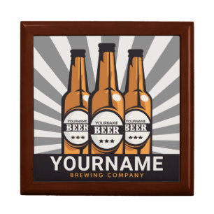 Personalized Beer Bottle Craft Brewing Company Gift Box