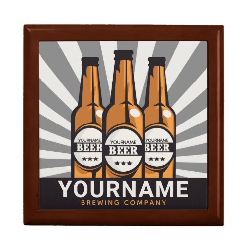 Personalized Beer Bottle Craft Brewing Company Gift Box