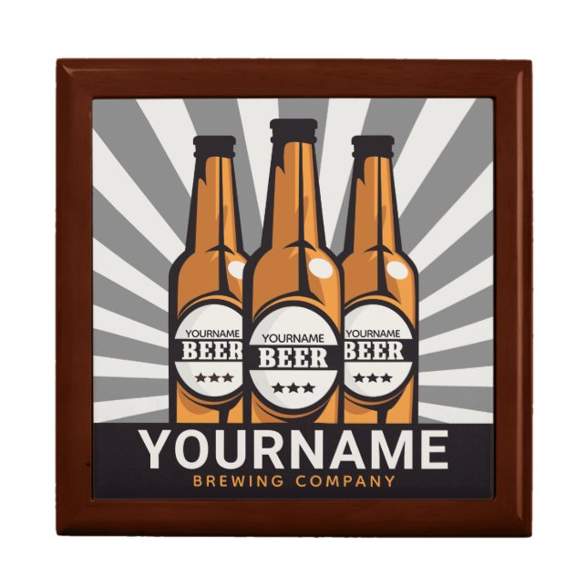 Personalized Beer Bottle Craft Brewing Company Gift Box (Front)