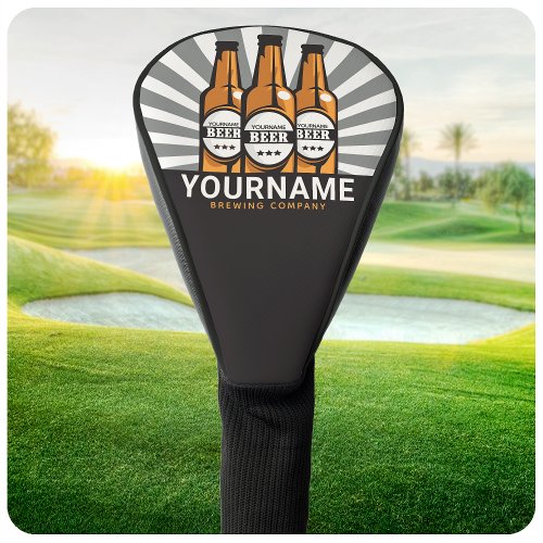 Personalized Beer Bottle Craft Brewing Company  Golf Head Cover