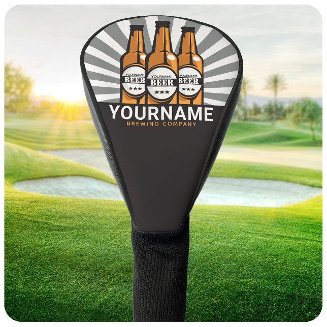 Personalized Beer Bottle Craft Brewing Company  Golf Head Cover (Creator Uploaded)
