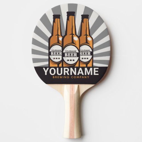 Personalized Beer Bottle Craft Brewing Company  Ping Pong Paddle