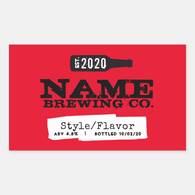 Personalized Beer Bottle Label Stickers (Front)