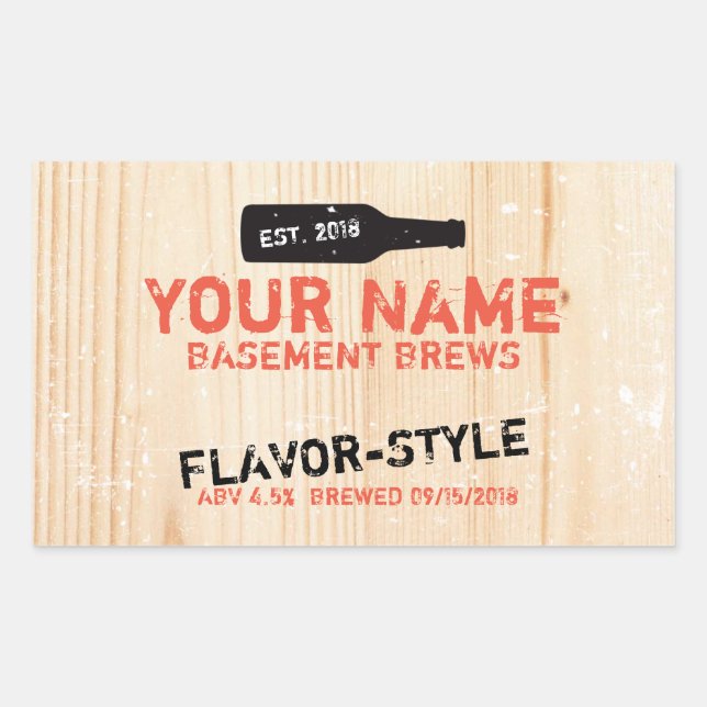 Personalized Beer Bottle Labels (Front)