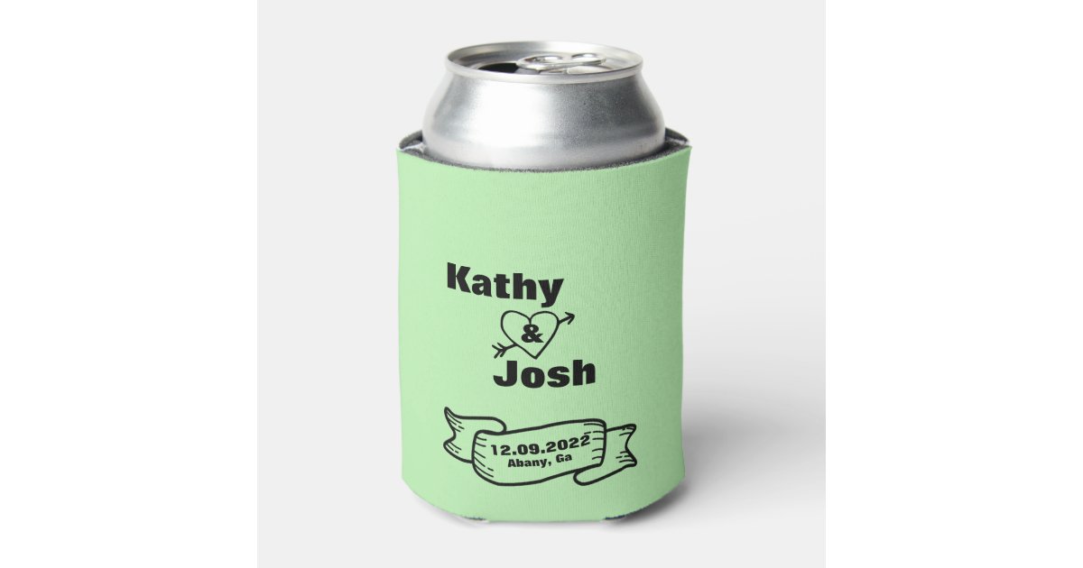 Custom Beer Can Cooler Sleeves Bulk Personalized Insulated Beverage Bottle  Holder with Logo Image Text for Wedding Birthday Party