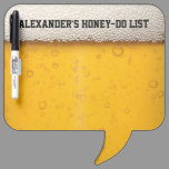 Personalized Beer Close-Up Men's Honey-Do List Dry Erase Board
