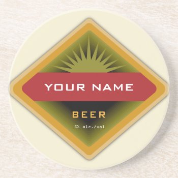 Personalized Beer Coasters by pmcustomgifts at Zazzle