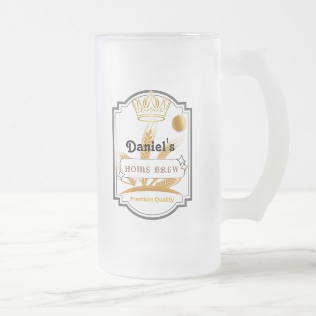 Personalized Beer Glass Cup (Right)